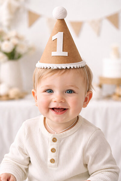 Partifabrik Картонена шапка Kraft за 1-годишни деца, 17 см