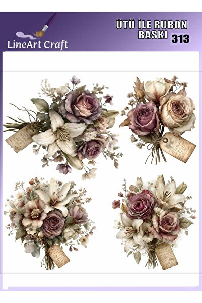LİNEART Ütü ile Rubon Baskı Transfer No:RB313-30x30cm