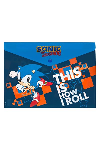 OEM Mapa cu Capsa Albastru Sonic 33x24cm