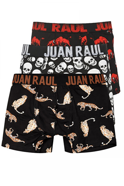 DeepSEA Multicolored Men's 3-Piece Boxer Set – Patterned Cotton Stretch Fabri...