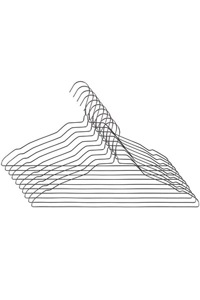 OEM Μεταλλικές Κρεμάστρες 41x20cm - 10 τεμάχια