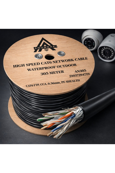 Anunnaki An305 Cat6 Ftp Outdoor Outdoor Ip Camera Cable 305 Meters Pe Jacket ...