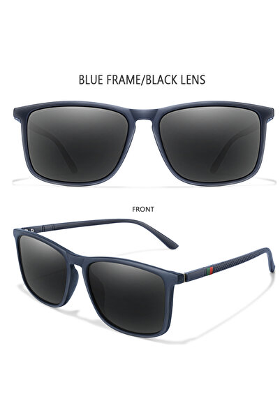 choice2 نظارات شمسية فاخرة مربعة الشكل بتصميم كلاسيكي مستقطبة من طراز E2، منا...