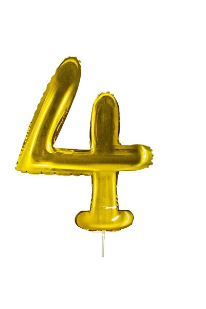 OEM Balon de Petrecere din Folie Auriu Metalizat Nr.4 - 24cm