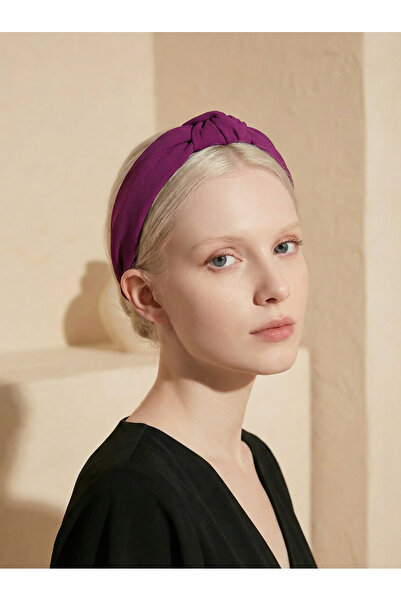 MegssStore Φούξια Κρεπ Κορώνα με Κόμπους