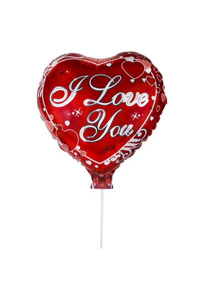 OEM Red Metallic Foil Balloon "I love you" 35x35cm