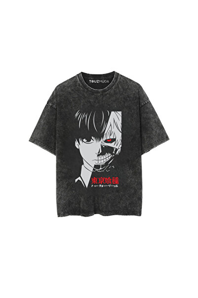 Le Savu Washable Anime Tokyo Ghoul Printed Printed Unisex Oversized Vintage T...