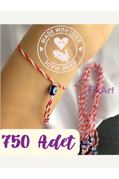 Fikart 750 Adet Nazar Boncuklu Toptan Marteniçka Bileklik – Bahar ve Şans Dil...