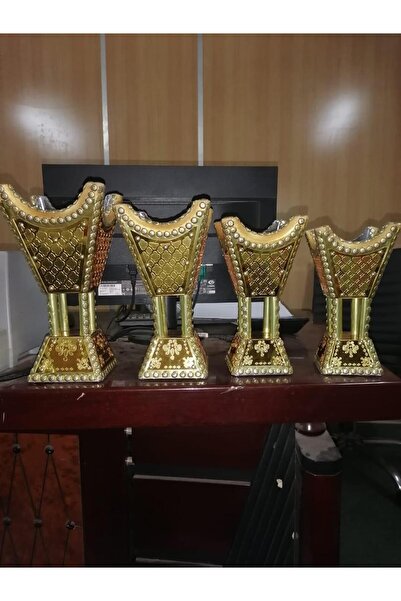 GENERAL Luxury gold-colored incense burner set, 4 pieces