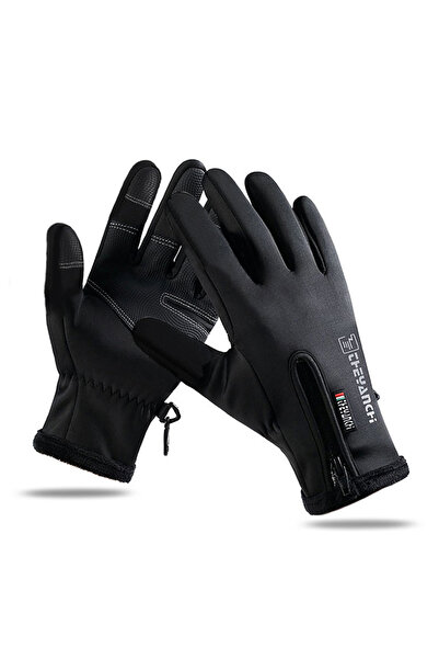 Choice قفازات شتوية خارجية سوداء مقاس XL للرجال مقاومة للماء والحرارة مبطنة ب...