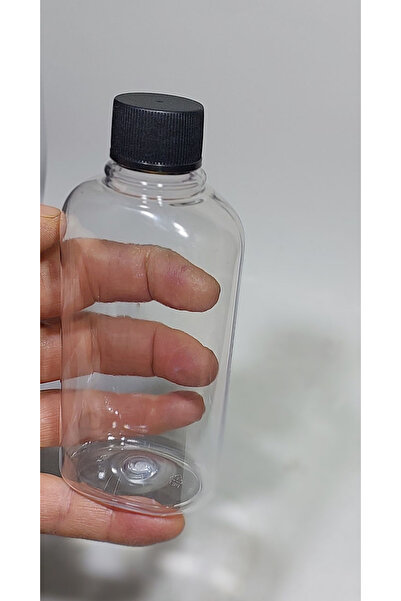 Sampex 200 Cc Flat Model Pet Bottle - with Black Cola Type Cap - 200 ml Empty...