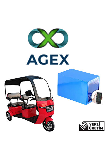 agex enerji Falcon Julia 9000 Kabinli Moped 72 Volt 30 Ah LiFePO4 Batarya