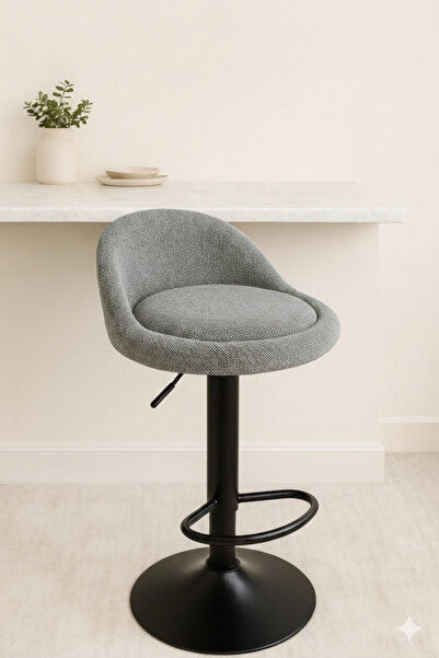 SADANHOME Adjustable piston bar stool with footrest - Modern swivel stool, hy...