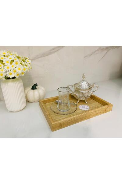 FAMU PAZARLAMA Wooden Double Presentation Tray