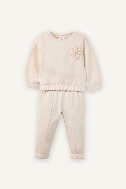 DeFacto Appliqué 2-Piece Set Sweatshirt Sweatpants Baby Girl G8500A526Sp