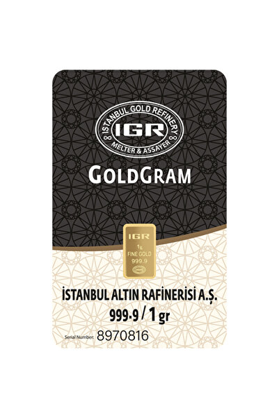 İar 1 Gram Külçe Altın 995 Saflık Sertifikalı