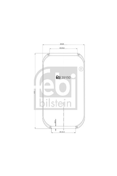 FEBI BILSTEIN Burduf Suspensie Pneumatica Axa Fata Dreapta Volvo B10/B12