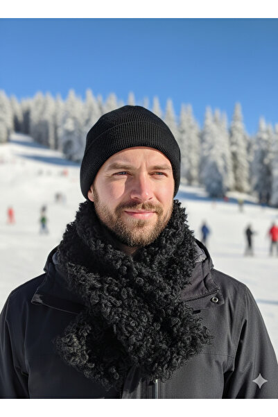 hoaryage Soft Natural Lamb Fur Etol Sweater, Sheep Fur Kaşkol