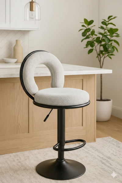 SADANHOME كرسي بار بستم قابل للتعديل مع مسند للقدمين - كرسي دوار عصري , كرسي ...