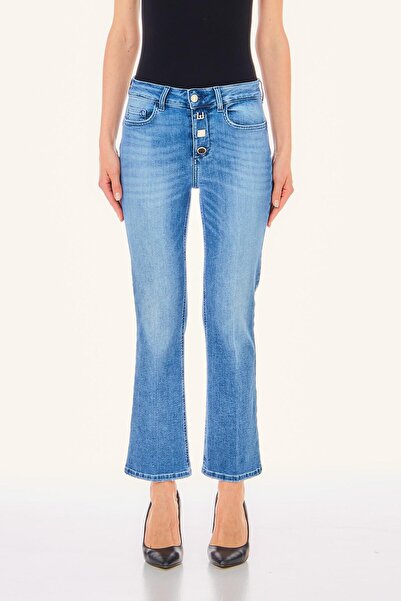 liu.jo Kadın Dokuma Kumaş  Normal Bel  Düz Model Mavi Jeans UA4040D4615-78691