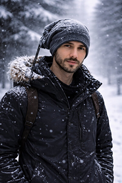 LUXIC CORE Men's Polar Fleece Beanie & Neck Warmer Dark Gray |   Multi-Purpos...