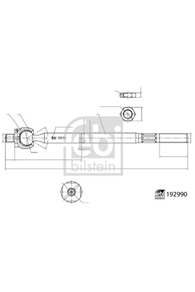 FEBI BILSTEIN Articulatie Axiala Cap De Bara Punte Fata Toyota Avensis