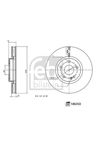 FEBI BILSTEIN Спирачен диск преден мост Mercedes-Benz Eqv/Vito Tourer/Vito ка...