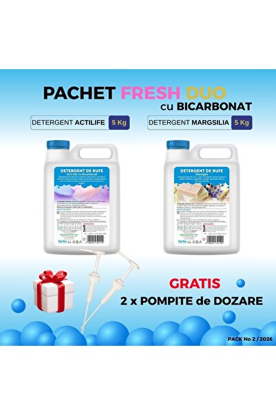 Bio Blu Pachet Fresh Duo cu bicarbonat de sodiu – 10 kg + 🎁