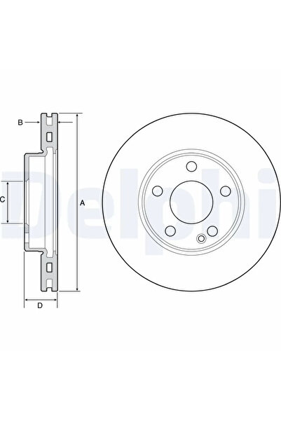 DELPHİ Disc Frana Mercedes-Benz A-Class/B-Class Sports Tourer/Cla Cupe