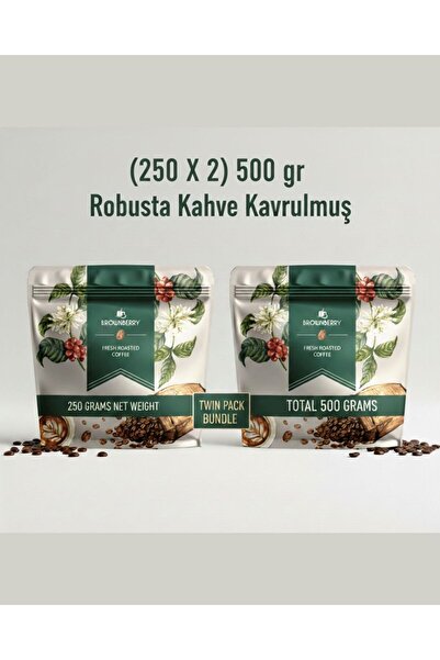 Brownberry Robusta Kahve Kavrulmuş (250 X 2) 500 Gr