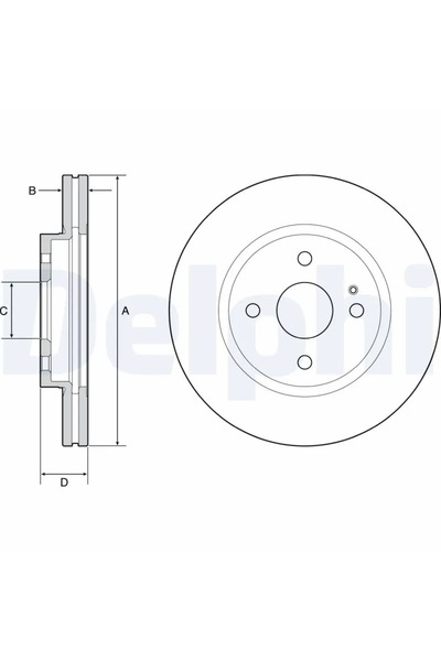 DELPHİ Спирачен диск Mazda 2/Mx-5 4/Mx-5 RF Targa