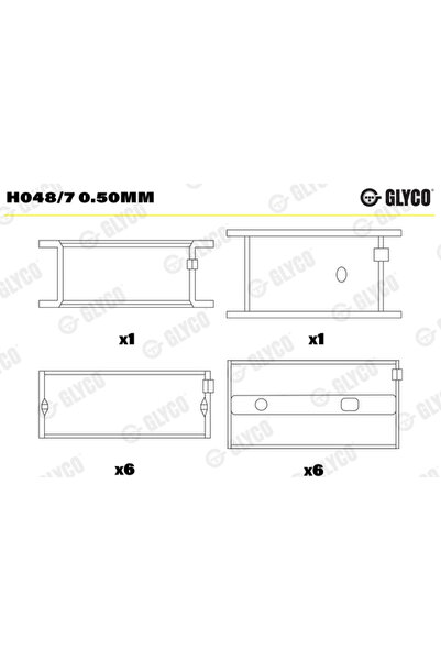 GLYCO Cuzineti Arbore Cotit Mercedes-Benz Lk/LN2/Mb-Trac 1970-2005