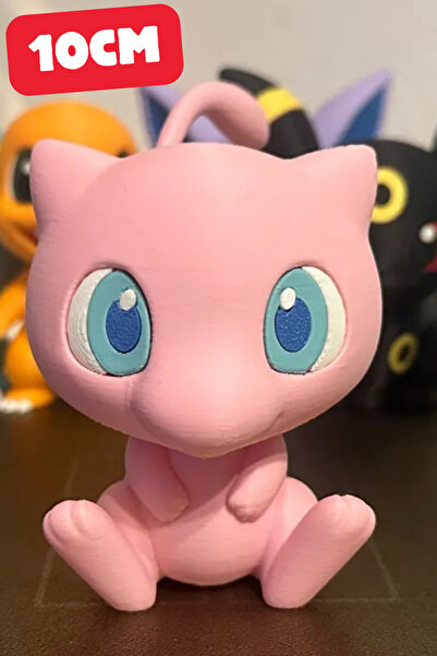 Genç 3D Pokémon Mew Chibi Figürü | Efsanevi Sevimli Pokémon | 10 cm Dekoratif...