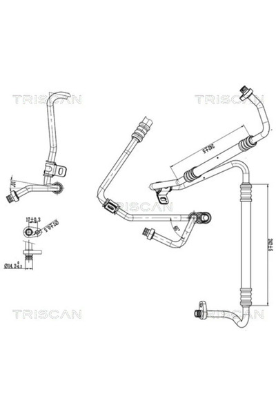 TRISCAN Conducta Presiune Variabila Aer Conditionat Citroen Berlingo / Berlin...