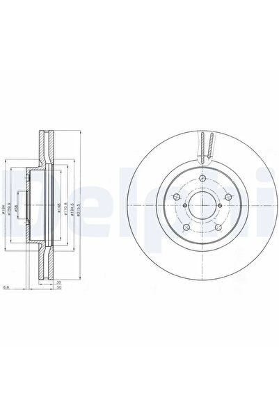 DELPHİ Спирачен диск за Subaru Tribeca