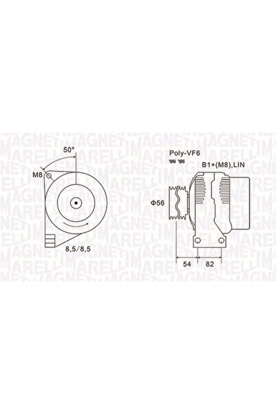 MAGNETI MARELLI Generator / Alternator Volvo S60 1/V70 2/XC90 1