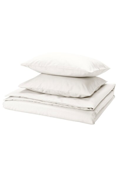 IKEA PILTANDVINGE Pillowcase + 2 Pillow Covers, White, 200 x 200/50 x 60 cm