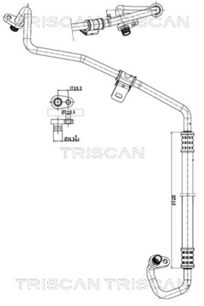 TRISCAN Conducta Presiune Variabila Aer Conditionat Citroen C4 2 Limuzina/C4 ...