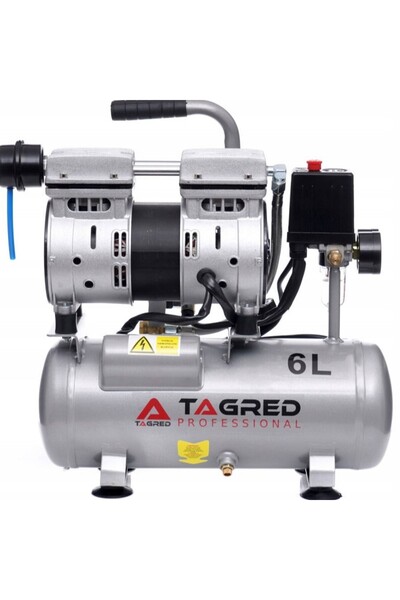 Tagred Professional Compresor fără ulei cu 2 pistoane, 6L 550W, TA302, Tagred