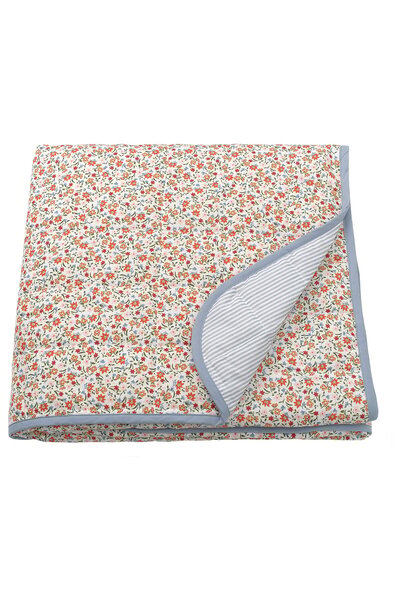 IKEA GULLNATTLJUS Cover, white/flower pattern, 260 x 250 cm