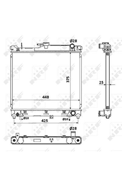 NRF Радиатор за охлаждане на двигателя на Suzuki Jimny, затворен автомобил с ...