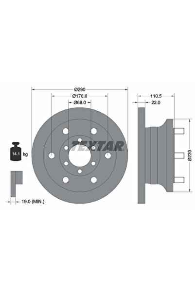 Krieger Disc Frana Iveco Daily 2 Caroserie/Daily 2 Platou / Sasiu/Daily 3 Bus