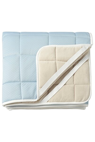 IKEA KEJSAROLVON Mattress Protector, Beige/Blue, 160 x 200 cm
