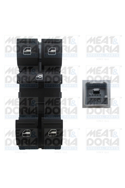MEATDORIA Comutator Macara Geam Fata Stanga Seat Ibiza 4/Leon Vw Golf 6/Golf ...