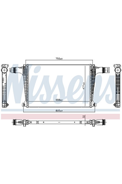 E-KRAFT Intercooler Compresor Audi Q7/Q8 Vw Touareg