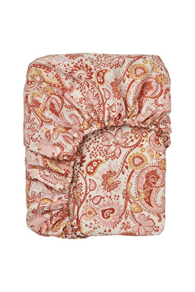 IKEA Cearșaf cu elastic RODGERSIA, roz/alb, 140 x 200 cm