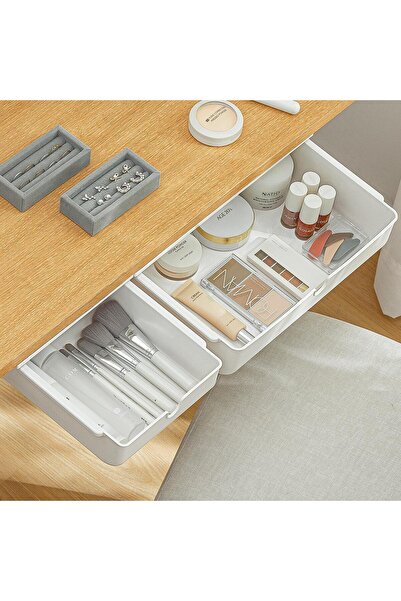 Arabest Under Desk Drawer, 2 Pack Large and Medium Hidden Self-Adhesive Under...