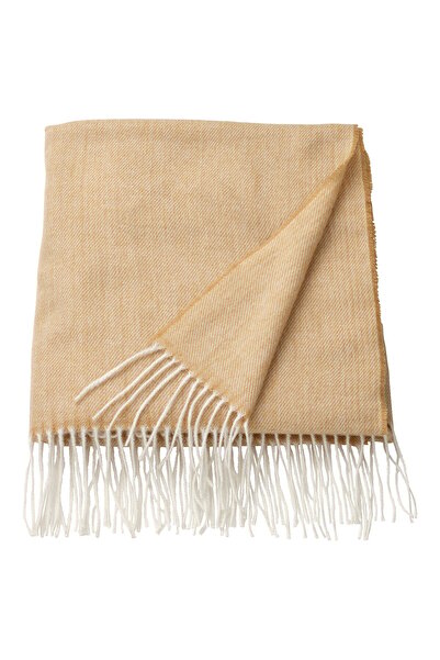 IKEA HOLMVI Blanket, Beige-Yellow, 120 x 160 cm