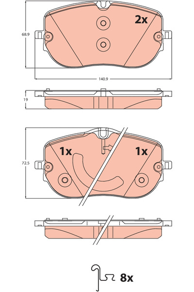 TRW Set Placute Frana Frana Disc Mercedes-Benz C-Class