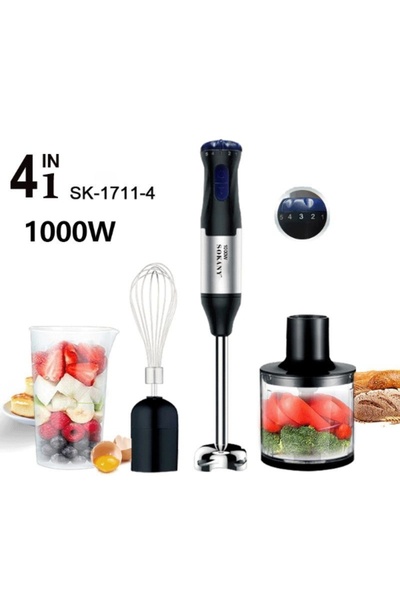 SOKANY 4 In 1 Electric Handheld Blender,1000 W, 500ML Meat Bowl & 700ML Grind...